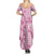 Alaka Aloha Hawaii Summer Maxi Dress Plumeria Lei With Palaka Motif - Polynesian Pride