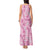 Alaka Aloha Hawaii Tank Maxi Dress Plumeria Lei With Palaka Motif - Polynesian Pride