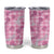 Alaka Aloha Hawaii Tumbler Cup Plumeria Lei With Palaka Motif - Polynesian Pride