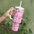 Alaka Aloha Hawaii Tumbler With Handle Plumeria Lei With Palaka Motif - Polynesian Pride