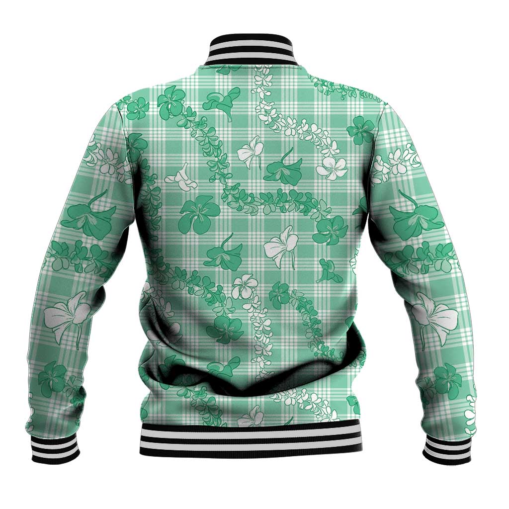 Omaomao Aloha Hawaii Baseball Jacket Plumeria Lei With Palaka Motif LT14 - Polynesian Pride