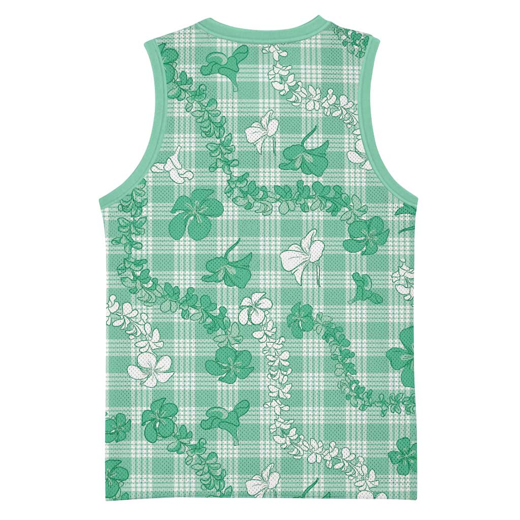 Omaomao Aloha Hawaii Basketball Jersey Plumeria Lei With Palaka Motif LT14 - Polynesian Pride