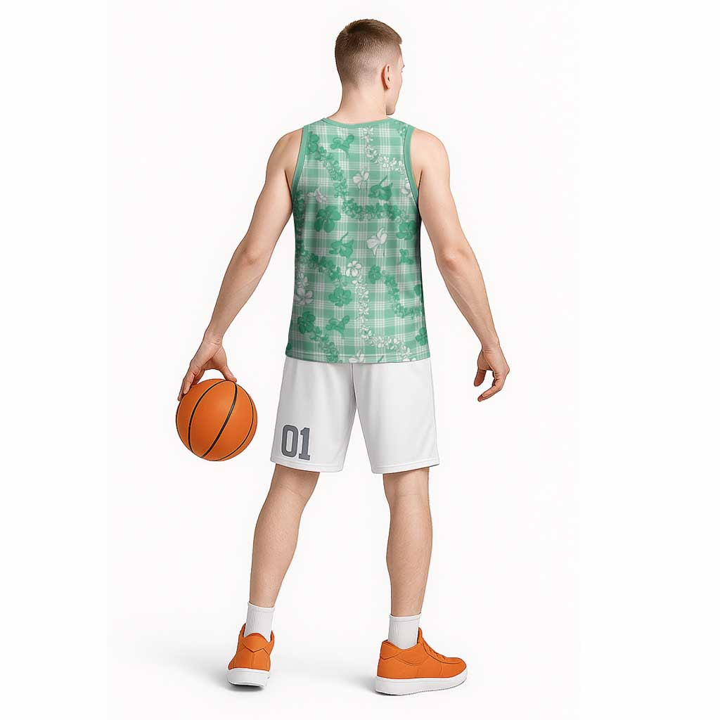 Omaomao Aloha Hawaii Basketball Jersey Plumeria Lei With Palaka Motif LT14 - Polynesian Pride