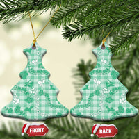 Omaomao Aloha Hawaii Ceramic Ornament Plumeria Lei With Palaka Motif - Polynesian Pride