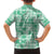 Omaomao Aloha Hawaii Family Matching Long Sleeve Bodycon Dress and Hawaiian Shirt Plumeria Lei With Palaka Motif - Polynesian Pride