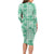 Omaomao Aloha Hawaii Family Matching Long Sleeve Bodycon Dress and Hawaiian Shirt Plumeria Lei With Palaka Motif - Polynesian Pride