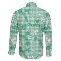 Omaomao Aloha Hawaii Family Matching Mermaid Dress and Hawaiian Shirt Plumeria Lei With Palaka Motif - Polynesian Pride