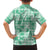Omaomao Aloha Hawaii Family Matching Off The Shoulder Long Sleeve Dress and Hawaiian Shirt Plumeria Lei With Palaka Motif - Polynesian Pride