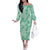 Omaomao Aloha Hawaii Family Matching Off The Shoulder Long Sleeve Dress and Hawaiian Shirt Plumeria Lei With Palaka Motif - Polynesian Pride