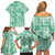 Omaomao Aloha Hawaii Family Matching Off Shoulder Short Dress and Hawaiian Shirt Plumeria Lei With Palaka Motif - Polynesian Pride