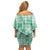 Omaomao Aloha Hawaii Family Matching Off Shoulder Short Dress and Hawaiian Shirt Plumeria Lei With Palaka Motif - Polynesian Pride