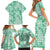 Omaomao Aloha Hawaii Family Matching Short Sleeve Bodycon Dress and Hawaiian Shirt Plumeria Lei With Palaka Motif - Polynesian Pride