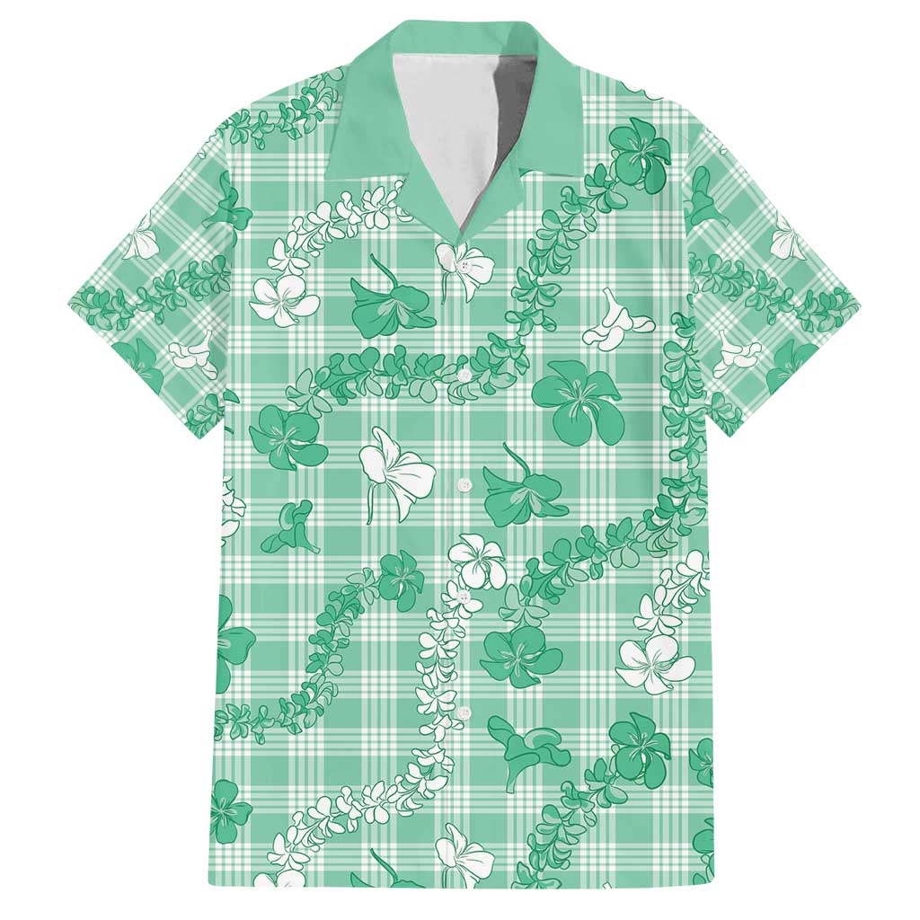 Omaomao Aloha Hawaii Family Matching Summer Maxi Dress and Hawaiian Shirt Plumeria Lei With Palaka Motif - Polynesian Pride