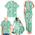 Omaomao Aloha Hawaii Family Matching Tank Maxi Dress and Hawaiian Shirt Plumeria Lei With Palaka Motif - Polynesian Pride