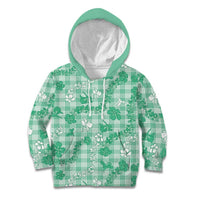 Omaomao Aloha Hawaii Kid Hoodie Plumeria Lei With Palaka Motif - Polynesian Pride