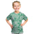 Omaomao Aloha Hawaii Kid T Shirt Plumeria Lei With Palaka Motif - Polynesian Pride