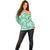 Omaomao Aloha Hawaii Off Shoulder Sweater Plumeria Lei With Palaka Motif - Polynesian Pride