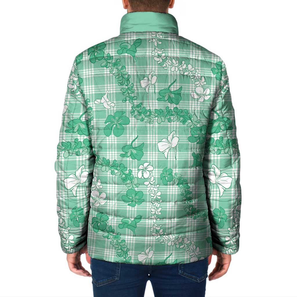 Omaomao Aloha Hawaii Padded Jacket Plumeria Lei With Palaka Motif LT14 - Polynesian Pride