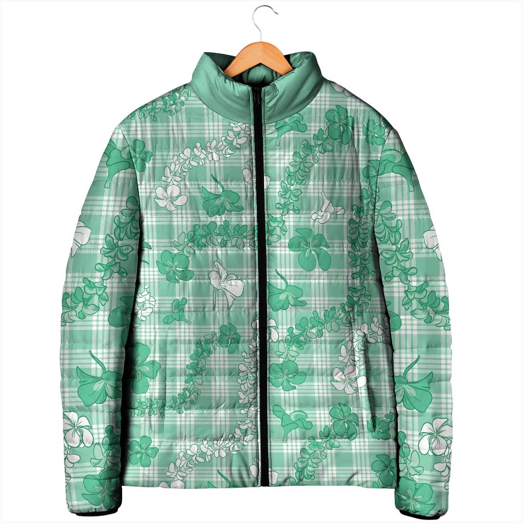 Omaomao Aloha Hawaii Padded Jacket Plumeria Lei With Palaka Motif LT14 - Polynesian Pride