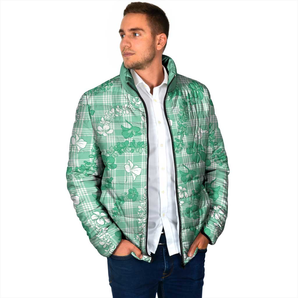 Omaomao Aloha Hawaii Padded Jacket Plumeria Lei With Palaka Motif LT14 - Polynesian Pride