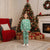 Omaomao Aloha Hawaii Christmas Pajama Set Plumeria Lei With Palaka Motif - Polynesian Pride