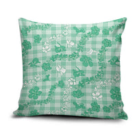 Omaomao Aloha Hawaii Pillow Cover Plumeria Lei With Palaka Motif - Polynesian Pride