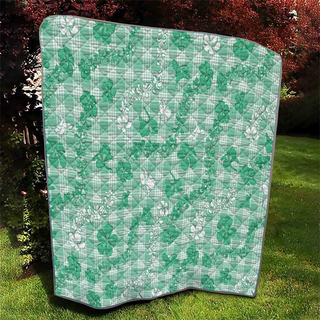 Omaomao Aloha Hawaii Quilt Plumeria Lei With Palaka Motif LT14 - Polynesian Pride