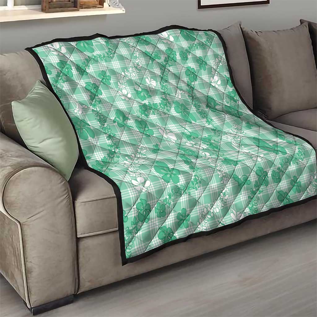 Omaomao Aloha Hawaii Quilt Plumeria Lei With Palaka Motif LT14 - Polynesian Pride