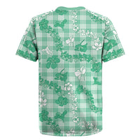 Omaomao Aloha Hawaii Rugby Jersey Plumeria Lei With Palaka Motif LT14 - Polynesian Pride