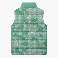 Omaomao Aloha Hawaii Sleeveless Puffer Jacket Plumeria Lei With Palaka Motif LT14 - Polynesian Pride