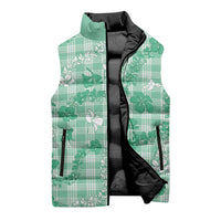 Omaomao Aloha Hawaii Sleeveless Puffer Jacket Plumeria Lei With Palaka Motif LT14 - Polynesian Pride