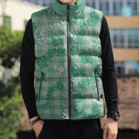 Omaomao Aloha Hawaii Sleeveless Puffer Jacket Plumeria Lei With Palaka Motif LT14 - Polynesian Pride