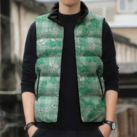 Omaomao Aloha Hawaii Sleeveless Puffer Jacket Plumeria Lei With Palaka Motif LT14 - Polynesian Pride