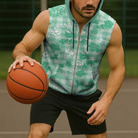 Omaomao Aloha Hawaii Sleeveless Zip Hoodie Plumeria Lei With Palaka Motif - Polynesian Pride