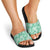Omaomao Aloha Hawaii Slide Sandals Plumeria Lei With Palaka Motif - Polynesian Pride
