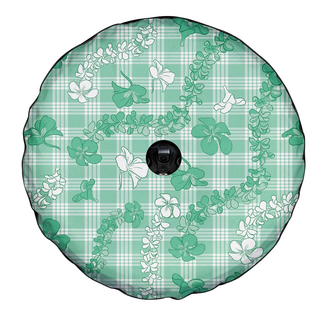 Omaomao Aloha Hawaii Spare Tire Cover Plumeria Lei With Palaka Motif - Polynesian Pride