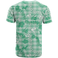 Omaomao Aloha Hawaii T Shirt Plumeria Lei With Palaka Motif - Polynesian Pride