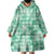 Omaomao Aloha Hawaii Wearable Blanket Hoodie Plumeria Lei With Palaka Motif - Polynesian Pride