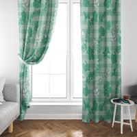 Omaomao Aloha Hawaii Window Curtain Plumeria Lei With Palaka Motif LT14 - Polynesian Pride