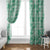 Omaomao Aloha Hawaii Window Curtain Plumeria Lei With Palaka Motif - Polynesian Pride