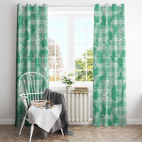 Omaomao Aloha Hawaii Window Curtain Plumeria Lei With Palaka Motif LT14 - Polynesian Pride