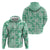 Omaomao Aloha Hawaii Zip Hoodie Plumeria Lei With Palaka Motif - Polynesian Pride