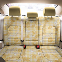 Melemele Aloha Hawaii Back Car Seat Cover Plumeria Lei With Palaka Motif - Polynesian Pride