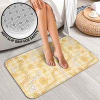 Melemele Aloha Hawaii Bathroom Set Plumeria Lei With Palaka Motif - Polynesian Pride