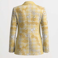 Melemele Aloha Hawaii Blazer Plumeria Lei With Palaka Motif LT14 - Polynesian Pride