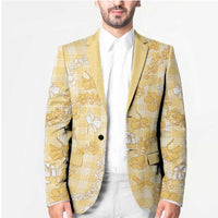 Melemele Aloha Hawaii Blazer Plumeria Lei With Palaka Motif LT14 - Polynesian Pride