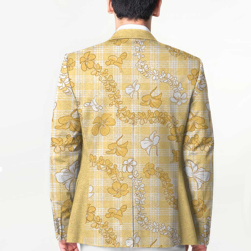 Melemele Aloha Hawaii Blazer Plumeria Lei With Palaka Motif LT14 - Polynesian Pride
