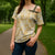 Melemele Aloha Hawaii Cross Shoulder Shirt Plumeria Lei With Palaka Motif - Polynesian Pride