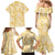 Melemele Aloha Hawaii Family Matching Mermaid Dress and Hawaiian Shirt Plumeria Lei With Palaka Motif - Polynesian Pride