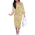 Melemele Aloha Hawaii Family Matching Off The Shoulder Long Sleeve Dress and Hawaiian Shirt Plumeria Lei With Palaka Motif - Polynesian Pride
